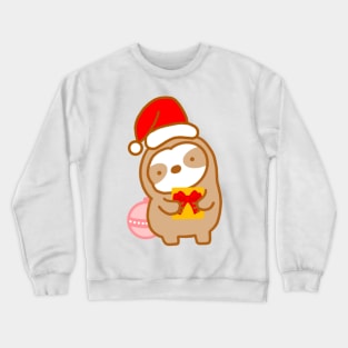 Cute Christmas Present Sloth Crewneck Sweatshirt